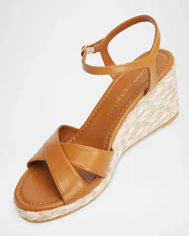Stuart Weitzman 65mm Dayna Leather Crisscross Espadrille Sandals | Thumbnail 5 Stuart Weitzman 65mm Dayna Leather Crisscross Espadrille Sandals | Thumbnail 5
