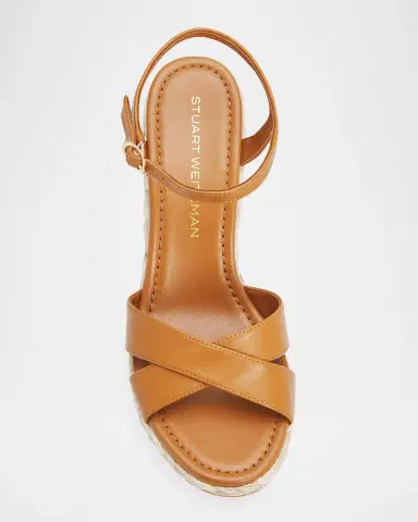 Stuart Weitzman 65mm Dayna Leather Crisscross Espadrille Sandals | Thumbnail 6 Stuart Weitzman 65mm Dayna Leather Crisscross Espadrille Sandals | Thumbnail 6