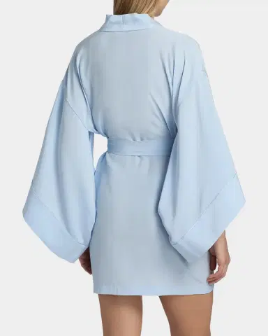 Kiki De Montparnasse Cutout-Sleeve Silk Charmeuse Kimono Robe | Thumbnail 3 Kiki De Montparnasse Cutout-Sleeve Silk Charmeuse Kimono Robe | Thumbnail 3