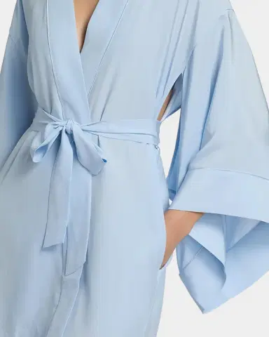 Kiki De Montparnasse Cutout-Sleeve Silk Charmeuse Kimono Robe | Thumbnail 5 Kiki De Montparnasse Cutout-Sleeve Silk Charmeuse Kimono Robe | Thumbnail 5