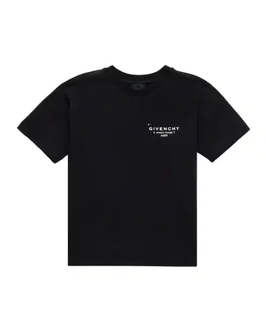 Givenchy Boy 's Logo Stamp-Print Short-Sleeved Cotton T-Shirt, Size 4-6 | Thumbnail 1 Givenchy Boy 's Logo Stamp-Print Short-Sleeved Cotton T-Shirt, Size 4-6 | Thumbnail 1
