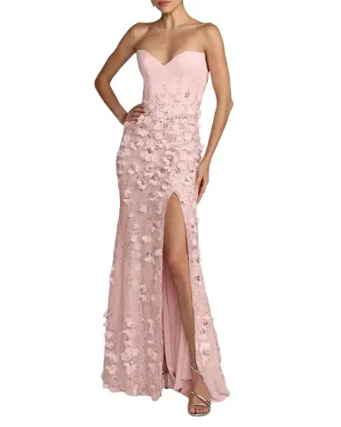 Mac Duggal Embellished Satin Strapless Gown | Thumbnail 1 Mac Duggal Embellished Satin Strapless Gown | Thumbnail 1