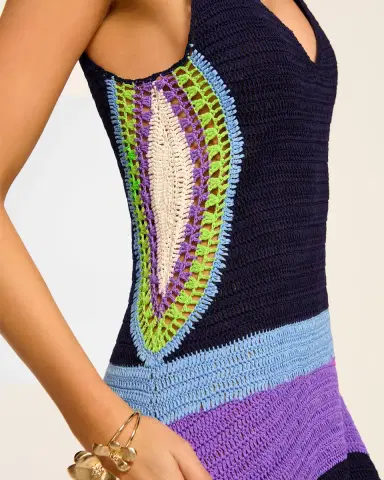 Ramy Brook Cadence Crochet Colorblock Midi-Dress | Thumbnail 4 Ramy Brook Cadence Crochet Colorblock Midi-Dress | Thumbnail 4