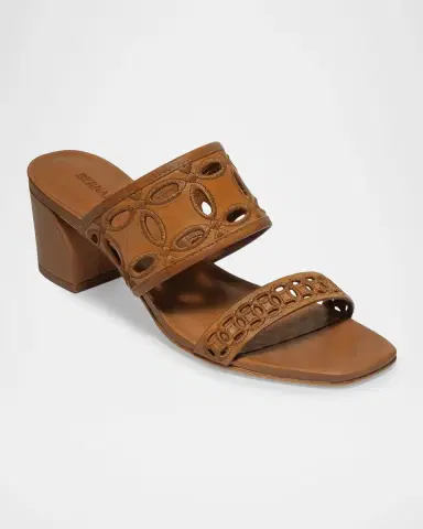Bernardo Gemma Embroidered Leather Mule Sandals | Thumbnail 2 Bernardo Gemma Embroidered Leather Mule Sandals | Thumbnail 2