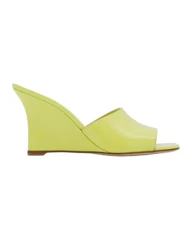 Stuart Weitzman 85mm Vinnie Patent Leather Wedge Mules | Thumbnail 1 Stuart Weitzman 85mm Vinnie Patent Leather Wedge Mules | Thumbnail 1