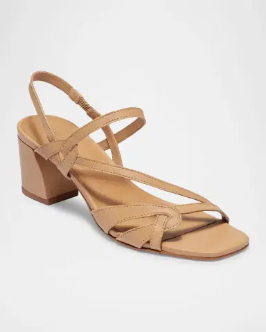 Bernardo Gyoda Leather Block-Heel Sandals | Thumbnail 2 Bernardo Gyoda Leather Block-Heel Sandals | Thumbnail 2