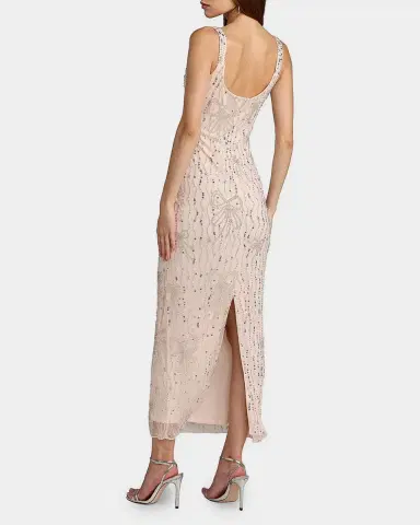 Mac Duggal Cocktail Beaded Mesh Scoopneck Gown | Thumbnail 2 Mac Duggal Cocktail Beaded Mesh Scoopneck Gown | Thumbnail 2