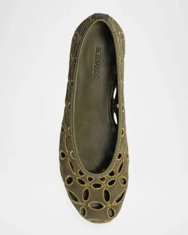 Bernardo Brie Suede Cutout Ballerina Flats | Thumbnail 3 Bernardo Brie Suede Cutout Ballerina Flats | Thumbnail 3
