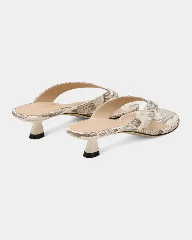 Stuart Weitzman 33mm Rio Snakeskin-Print Leather Kitten-Heel Thong Sandals | Thumbnail 2 Stuart Weitzman 33mm Rio Snakeskin-Print Leather Kitten-Heel Thong Sandals | Thumbnail 2
