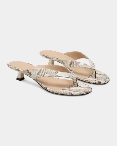 Stuart Weitzman 33mm Rio Snakeskin-Print Leather Kitten-Heel Thong Sandals | Thumbnail 4 Stuart Weitzman 33mm Rio Snakeskin-Print Leather Kitten-Heel Thong Sandals | Thumbnail 4