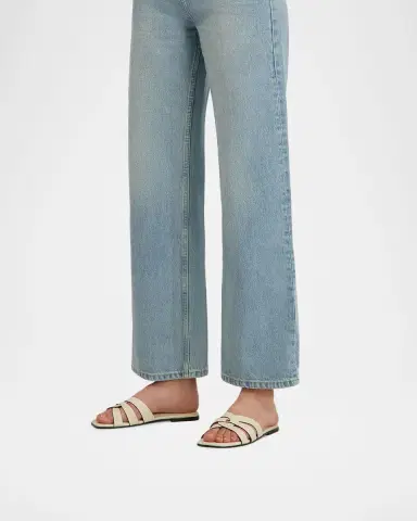 Bernardo Oxford Leather Flat Slide Sandals | Thumbnail 2 Bernardo Oxford Leather Flat Slide Sandals | Thumbnail 2