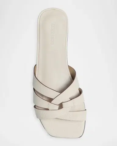 Bernardo Oxford Leather Flat Slide Sandals | Thumbnail 5 Bernardo Oxford Leather Flat Slide Sandals | Thumbnail 5