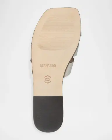Bernardo Oxford Leather Flat Slide Sandals | Thumbnail 6 Bernardo Oxford Leather Flat Slide Sandals | Thumbnail 6