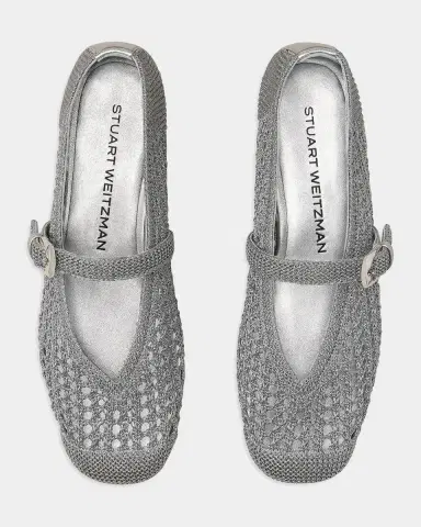Stuart Weitzman Leora Crochet Mary Jane Ballerina Flats | Thumbnail 3 Stuart Weitzman Leora Crochet Mary Jane Ballerina Flats | Thumbnail 3