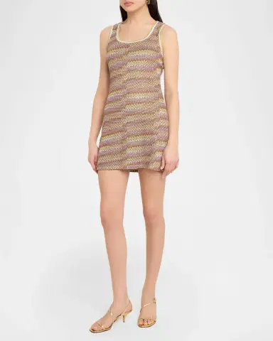 Ramy Brook Liora Metallic Weave Minidress | Thumbnail 4 Ramy Brook Liora Metallic Weave Minidress | Thumbnail 4