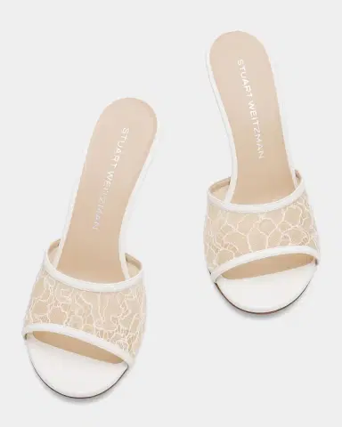 Stuart Weitzman Bareitall 85mm Lace Slide Sandals | Thumbnail 4 Stuart Weitzman Bareitall 85mm Lace Slide Sandals | Thumbnail 4