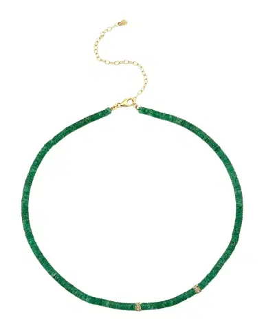 Sydney Evan 14K Diamond Multi Rondelle on Aventurine Necklace | Thumbnail 2 Sydney Evan 14K Diamond Multi Rondelle on Aventurine Necklace | Thumbnail 2
