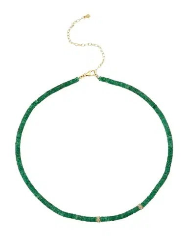 Sydney Evan 14K Diamond Multi Rondelle on Aventurine Necklace | Thumbnail 1 Sydney Evan 14K Diamond Multi Rondelle on Aventurine Necklace | Thumbnail 1
