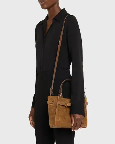 Tom Ford Audrey Small Belted Tote Bag in Suede | Thumbnail 2 Tom Ford Audrey Small Belted Tote Bag in Suede | Thumbnail 2