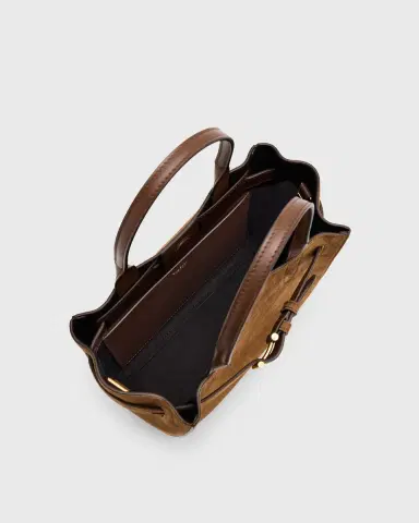 Tom Ford Audrey Small Belted Tote Bag in Suede | Thumbnail 4 Tom Ford Audrey Small Belted Tote Bag in Suede | Thumbnail 4