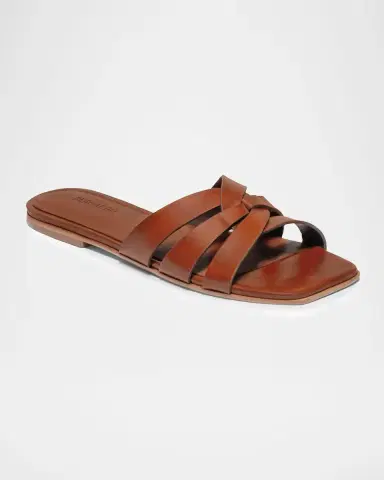 Bernardo Oxford Leather Flat Slide Sandals | Thumbnail 2 Bernardo Oxford Leather Flat Slide Sandals | Thumbnail 2