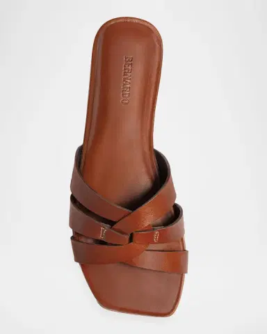 Bernardo Oxford Leather Flat Slide Sandals | Thumbnail 3 Bernardo Oxford Leather Flat Slide Sandals | Thumbnail 3