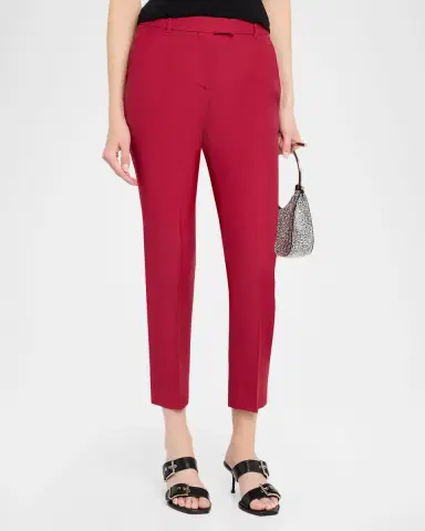 McQueen Certified Wool Mohair Slim-Leg Ankle Trousers | Thumbnail 4 McQueen Certified Wool Mohair Slim-Leg Ankle Trousers | Thumbnail 4