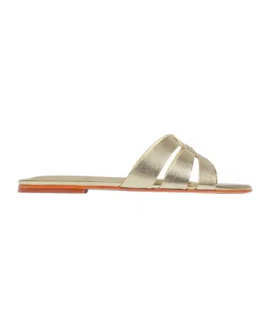 Bernardo Oxford Leather Flat Slide Sandals | Thumbnail 1 Bernardo Oxford Leather Flat Slide Sandals | Thumbnail 1