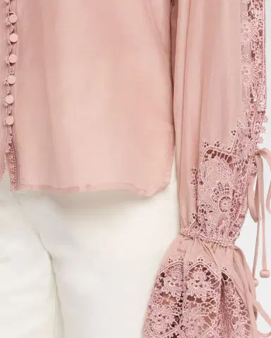 Kobi Halperin Arielle Lace-Trim Ruffle Blouse | Thumbnail 5 Kobi Halperin Arielle Lace-Trim Ruffle Blouse | Thumbnail 5