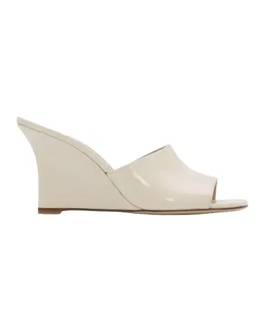 Stuart Weitzman 85mm Vinnie Patent Leather Wedge Mules | Thumbnail 1 Stuart Weitzman 85mm Vinnie Patent Leather Wedge Mules | Thumbnail 1