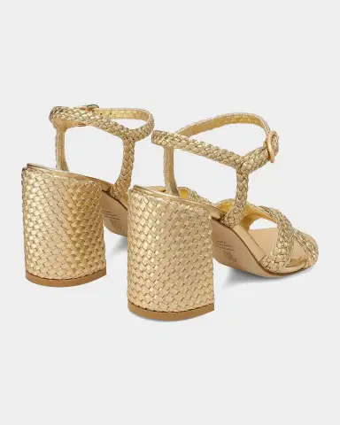 Stuart Weitzman 85mm Alyssa Woven Metallic Leather Ankle-Strap Sandals | Thumbnail 2 Stuart Weitzman 85mm Alyssa Woven Metallic Leather Ankle-Strap Sandals | Thumbnail 2