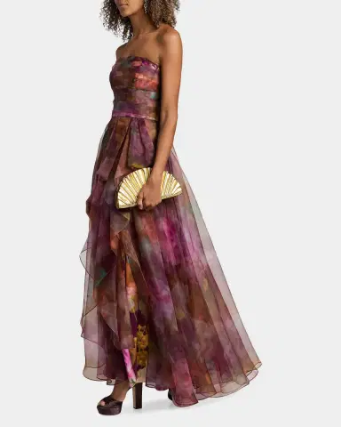 Theia Floria Strapless Organza Gown | Thumbnail 2 Theia Floria Strapless Organza Gown | Thumbnail 2