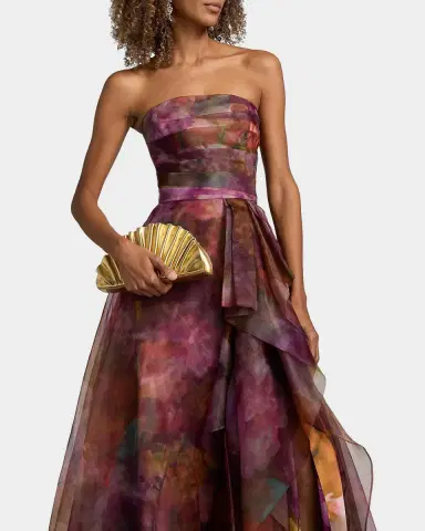Theia Floria Strapless Organza Gown | Thumbnail 5 Theia Floria Strapless Organza Gown | Thumbnail 5