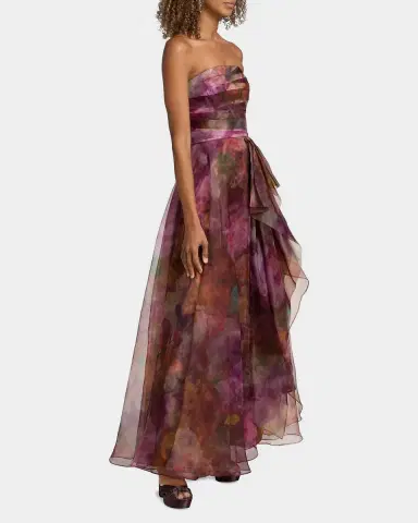 Theia Floria Strapless Organza Gown | Thumbnail 6 Theia Floria Strapless Organza Gown | Thumbnail 6