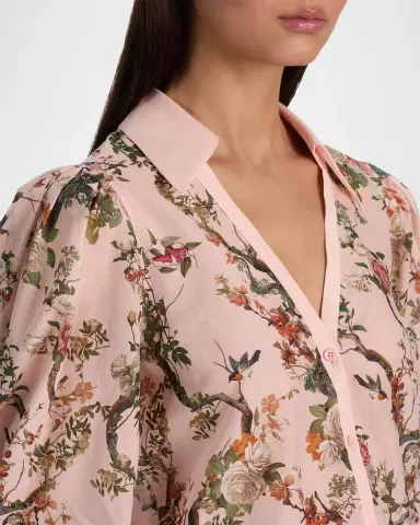 ALICE + OLIVIA Charis Floral Button-Front Blouse | Thumbnail 5 ALICE + OLIVIA Charis Floral Button-Front Blouse | Thumbnail 5