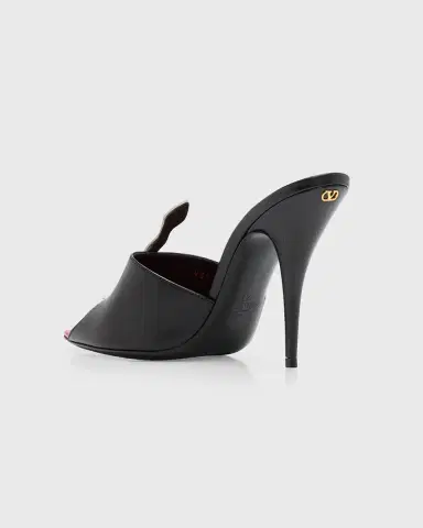 Valentino Garavani 105mm Strass Snake Leather Mule Pumps | Thumbnail 4 Valentino Garavani 105mm Strass Snake Leather Mule Pumps | Thumbnail 4