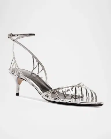 Alexandre Birman 50mm Solene Metallic Leather Sandals | Thumbnail 2 Alexandre Birman 50mm Solene Metallic Leather Sandals | Thumbnail 2