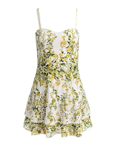 ALICE + OLIVIA Meredith Embroidered Floral Mini Dress | Thumbnail 1 ALICE + OLIVIA Meredith Embroidered Floral Mini Dress | Thumbnail 1