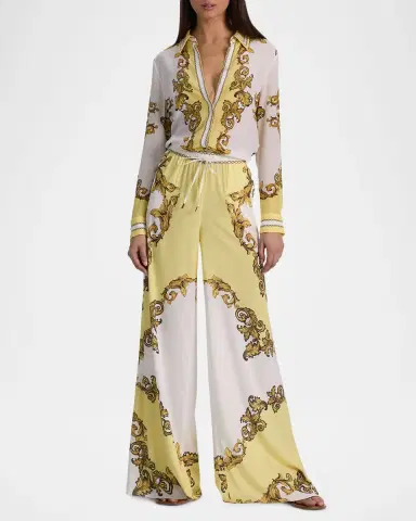 ALICE + OLIVIA Willa Placket Top | Thumbnail 2 ALICE + OLIVIA Willa Placket Top | Thumbnail 2