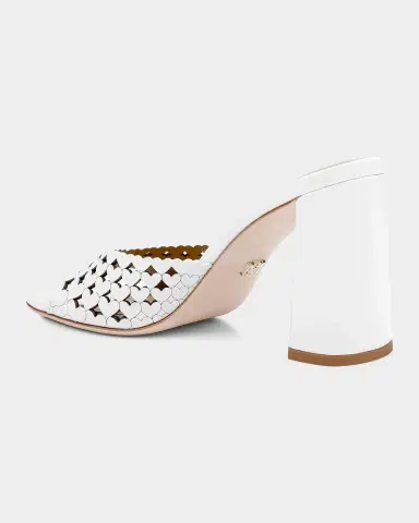 BADGLEY MISCHKA 85mm Omni Laser-Cut Heart Leather Mule Sandals | Thumbnail 2 BADGLEY MISCHKA 85mm Omni Laser-Cut Heart Leather Mule Sandals | Thumbnail 2