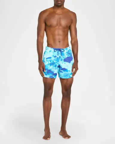 Vilebrequin Men's Coral Reef Stretch Swim Trunks | Thumbnail 2 Vilebrequin Men's Coral Reef Stretch Swim Trunks | Thumbnail 2