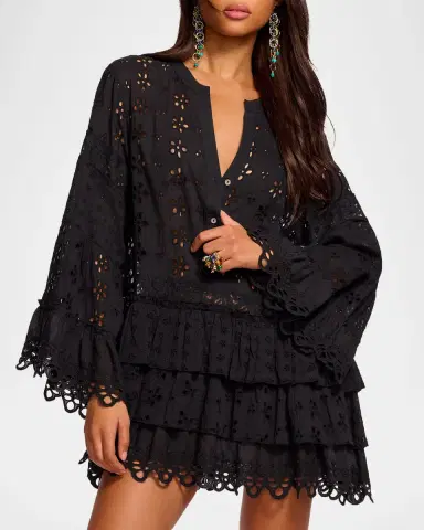 Ramy Brook Roxanne Eyelet Mini Sun Dress | Thumbnail 4 Ramy Brook Roxanne Eyelet Mini Sun Dress | Thumbnail 4