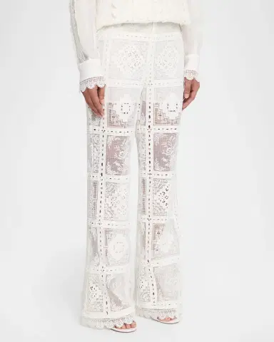 Zimmermann Aster Embroidered Pants | Thumbnail 4 Zimmermann Aster Embroidered Pants | Thumbnail 4