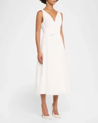 Ungaro Josie Sleeveless Cotton-Silk Midi Dress | Thumbnail 4 Ungaro Josie Sleeveless Cotton-Silk Midi Dress | Thumbnail 4