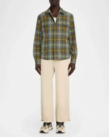 Moncler en's Monogram Checked Nylon Shirt Jacket | Thumbnail 2 Moncler en's Monogram Checked Nylon Shirt Jacket | Thumbnail 2