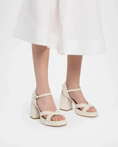 Castañer Valle Metallic Raffia Platform Sandals | Thumbnail 2 Castañer Valle Metallic Raffia Platform Sandals | Thumbnail 2