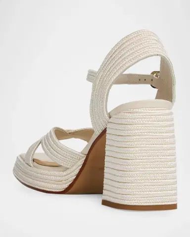 Castañer Valle Metallic Raffia Platform Sandals | Thumbnail 3 Castañer Valle Metallic Raffia Platform Sandals | Thumbnail 3