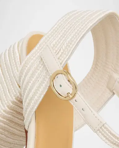 Castañer Valle Metallic Raffia Platform Sandals | Thumbnail 4 Castañer Valle Metallic Raffia Platform Sandals | Thumbnail 4