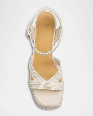 Castañer Valle Metallic Raffia Platform Sandals | Thumbnail 5 Castañer Valle Metallic Raffia Platform Sandals | Thumbnail 5