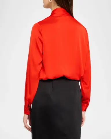 Elie Tahari Nicoletta Tie-Neck Blouse | Thumbnail 3 Elie Tahari Nicoletta Tie-Neck Blouse | Thumbnail 3